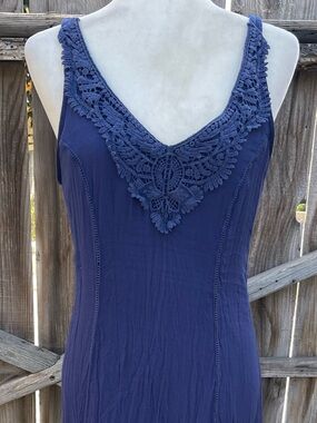 Love Stitch Deep Blue Sleeveless Maxi